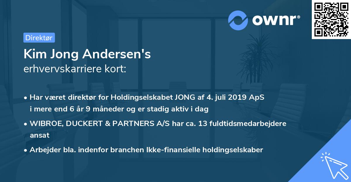 Kim Jong Andersen's erhvervskarriere kort