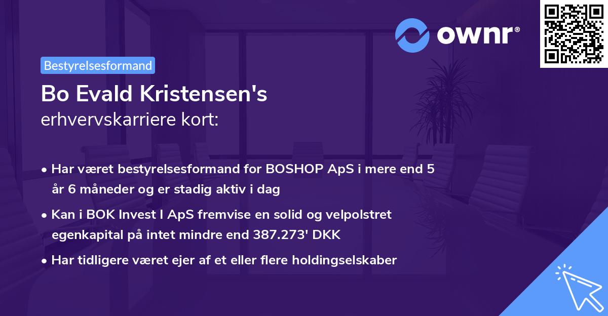 Bo Evald Kristensen's erhvervskarriere kort