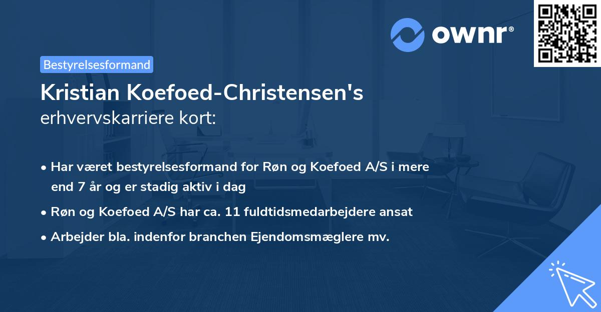 Kristian Koefoed-Christensen's erhvervskarriere kort