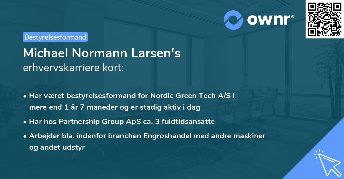 Michael Normann Larsen's erhvervskarriere kort