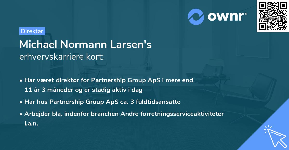 Michael Normann Larsen's erhvervskarriere kort