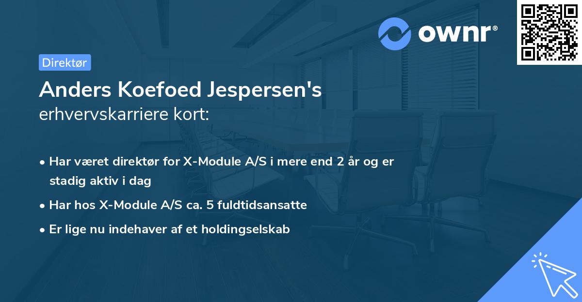 Anders Koefoed Jespersen's erhvervskarriere kort