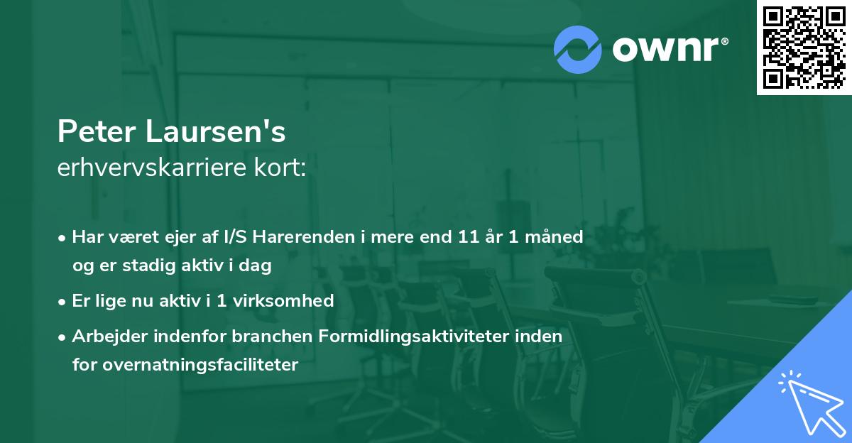 Peter Laursen's erhvervskarriere kort