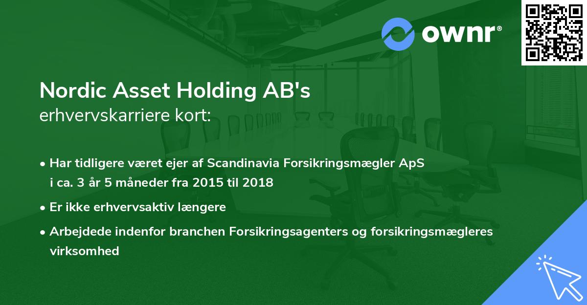 Nordic Asset Holding AB's erhvervskarriere kort