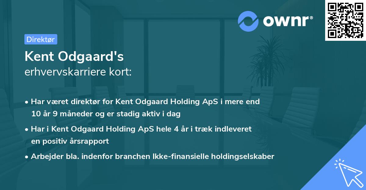 Kent Odgaard's erhvervskarriere kort