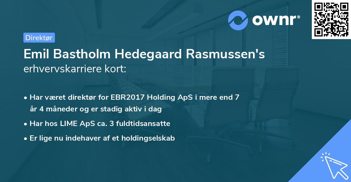 Emil Bastholm Hedegaard Rasmussen's erhvervskarriere kort