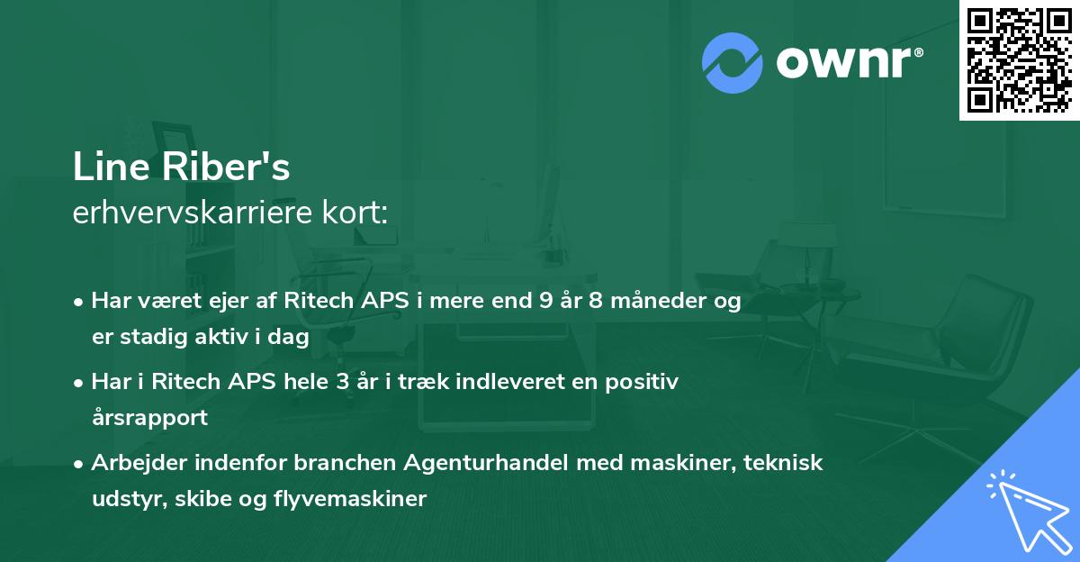Line Riber's erhvervskarriere kort
