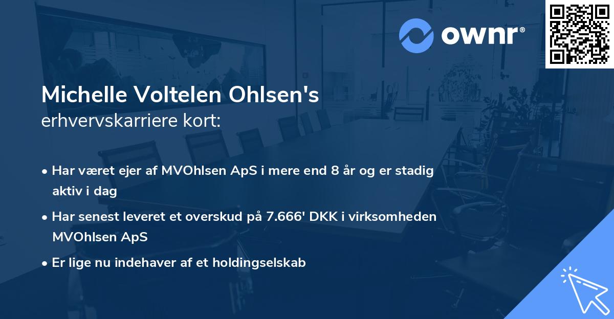 Michelle Voltelen Ohlsen's erhvervskarriere kort