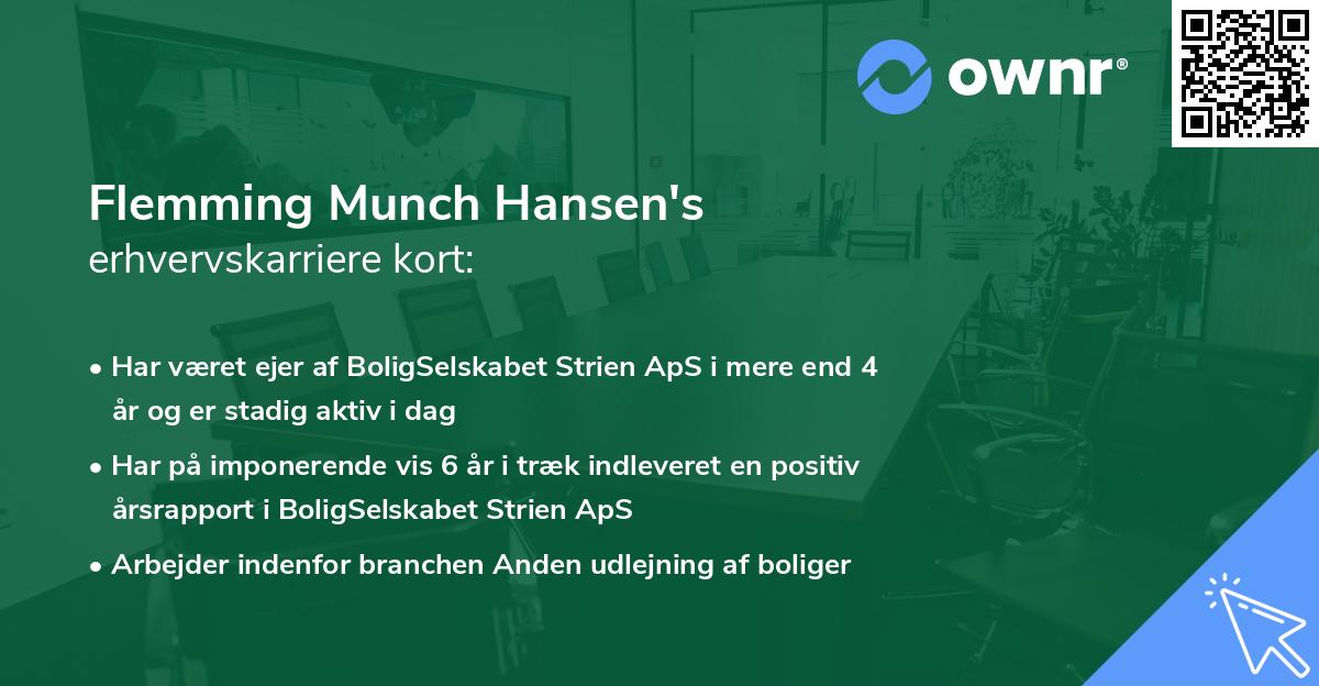 Flemming Munch Hansen's erhvervskarriere kort