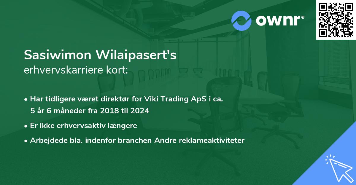 Sasiwimon Wilaipasert's erhvervskarriere kort