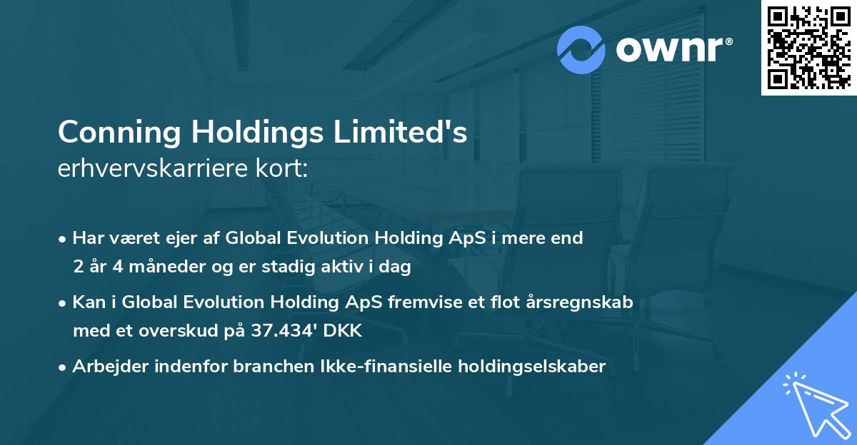 Conning Holdings Limited's erhvervskarriere kort