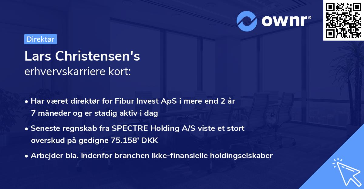 Lars Christensen's erhvervskarriere kort