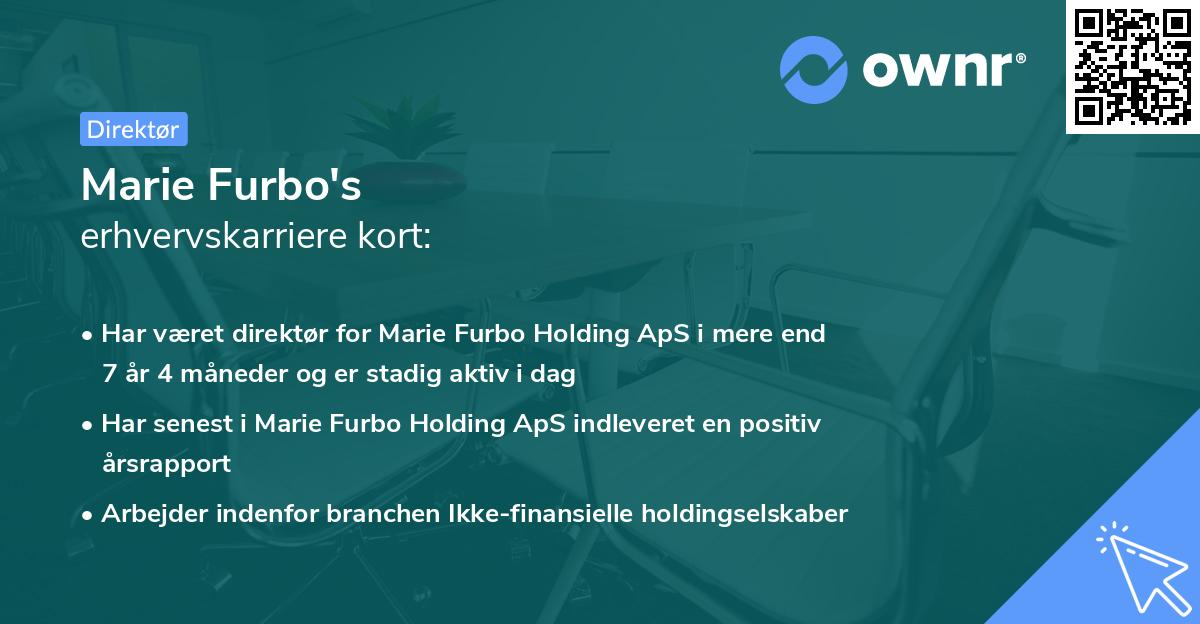 Marie Furbo's erhvervskarriere kort
