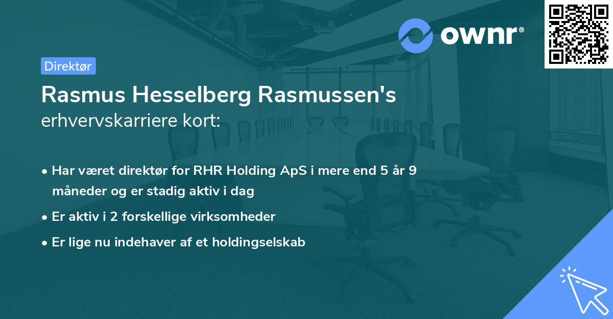 Rasmus Hesselberg Rasmussen's erhvervskarriere kort