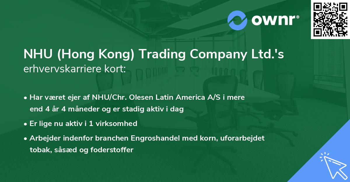 NHU (Hong Kong) Trading Company Ltd.'s erhvervskarriere kort