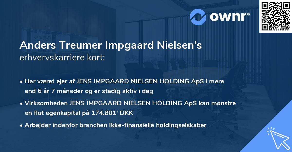 Anders Treumer Impgaard Nielsen's erhvervskarriere kort
