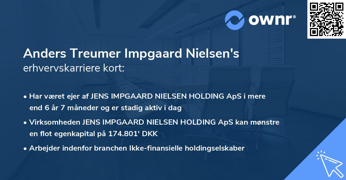Anders Treumer Impgaard Nielsen's erhvervskarriere kort