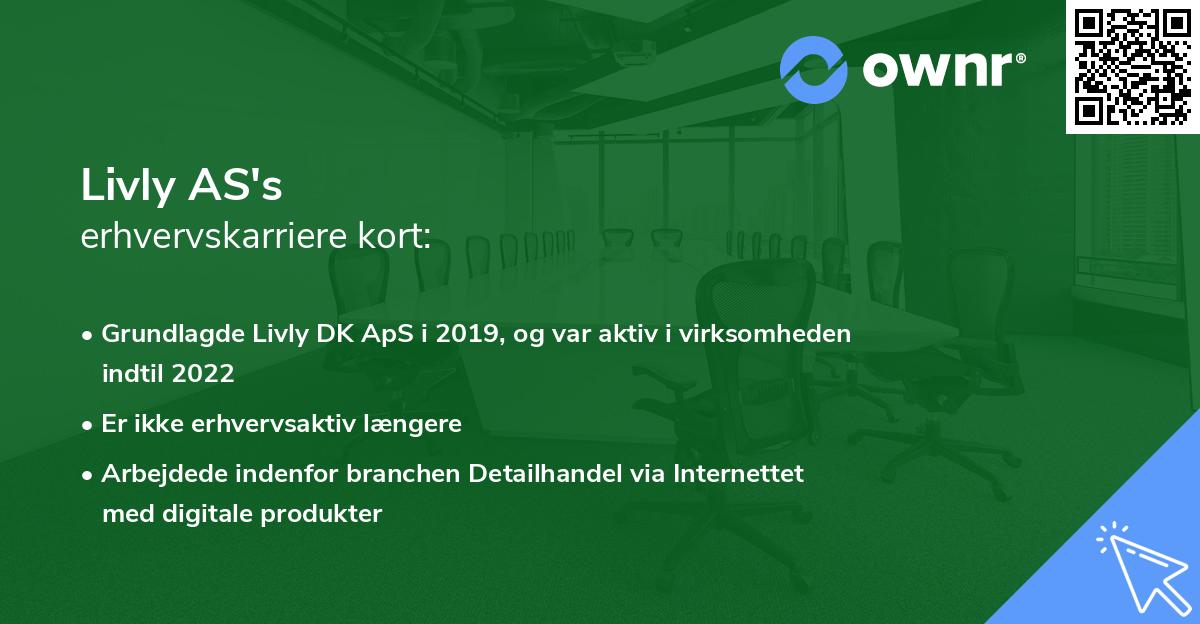 Livly AS's erhvervskarriere kort