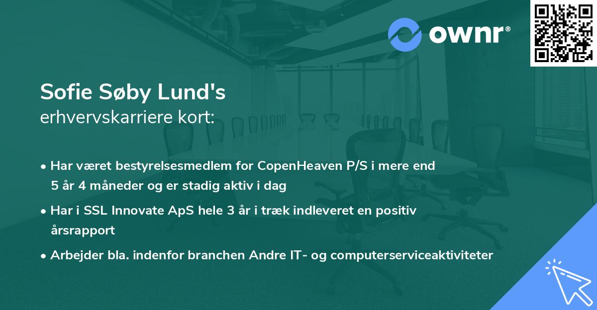 Sofie Søby Lund's erhvervskarriere kort