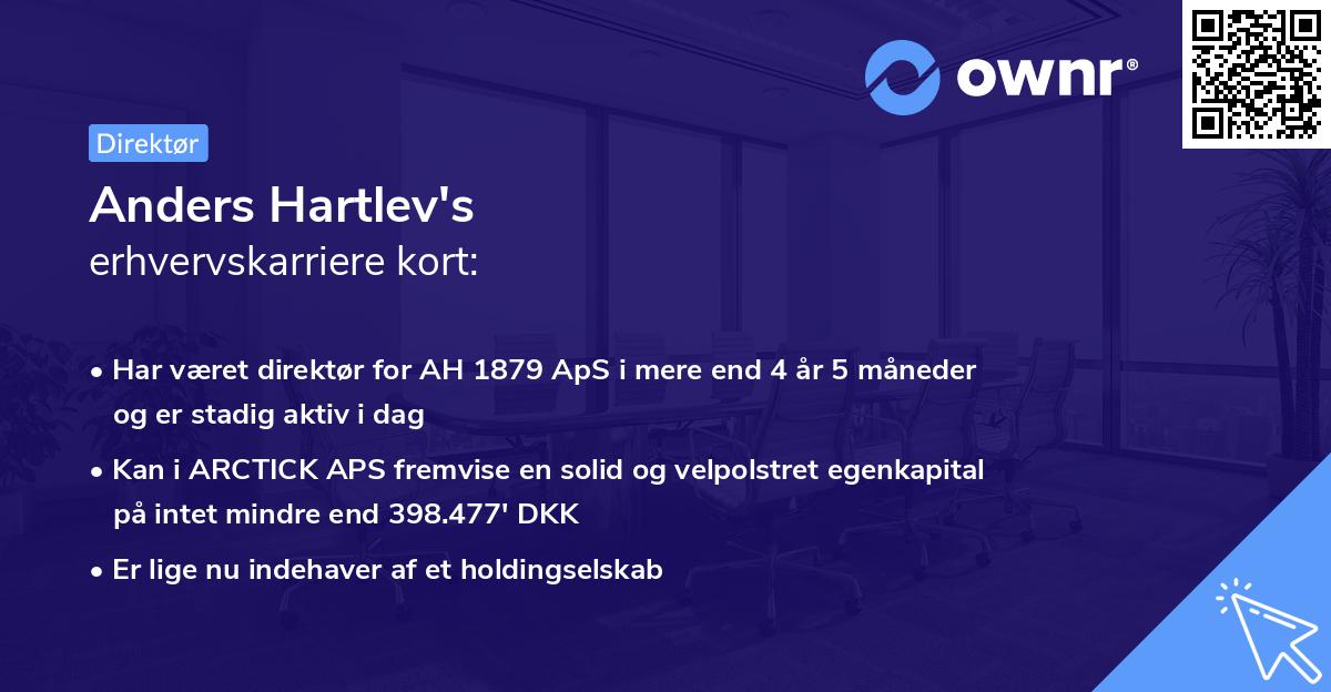 Anders Hartlev's erhvervskarriere kort