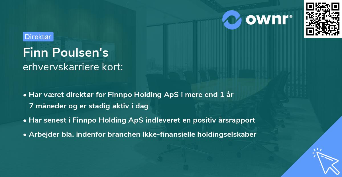 Finn Poulsen's erhvervskarriere kort