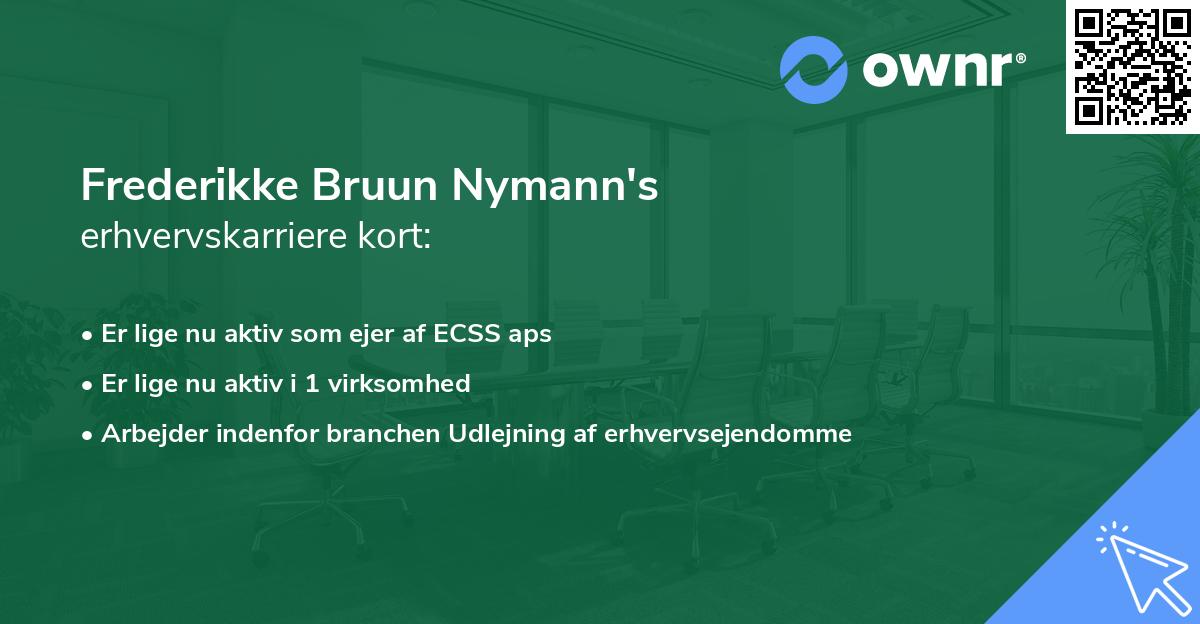 Frederikke Bruun Nymann's erhvervskarriere kort