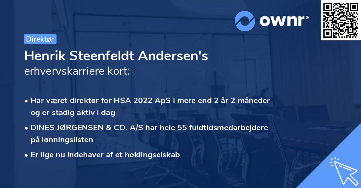 Henrik Steenfeldt Andersen's erhvervskarriere kort