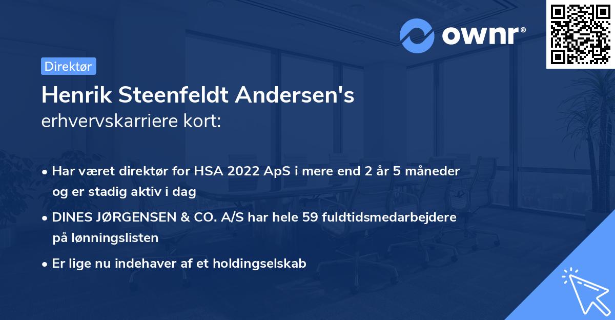 Henrik Steenfeldt Andersen's erhvervskarriere kort