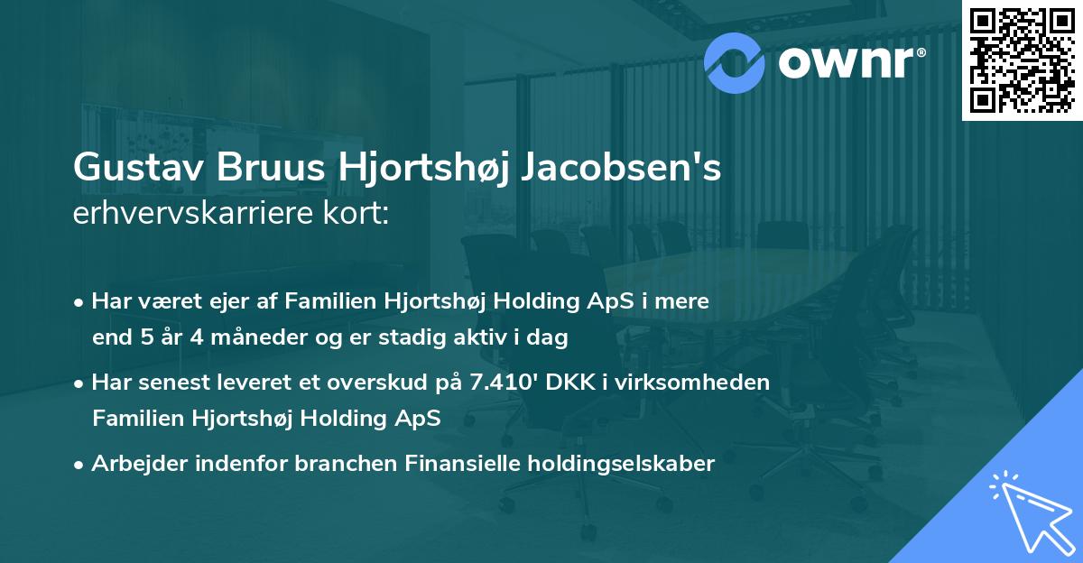 Gustav Bruus Hjortshøj Jacobsen's erhvervskarriere kort