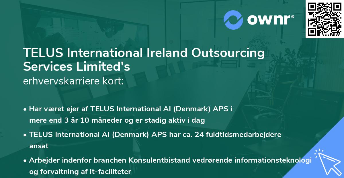 TELUS International Ireland Outsourcing Services Limited's erhvervskarriere kort