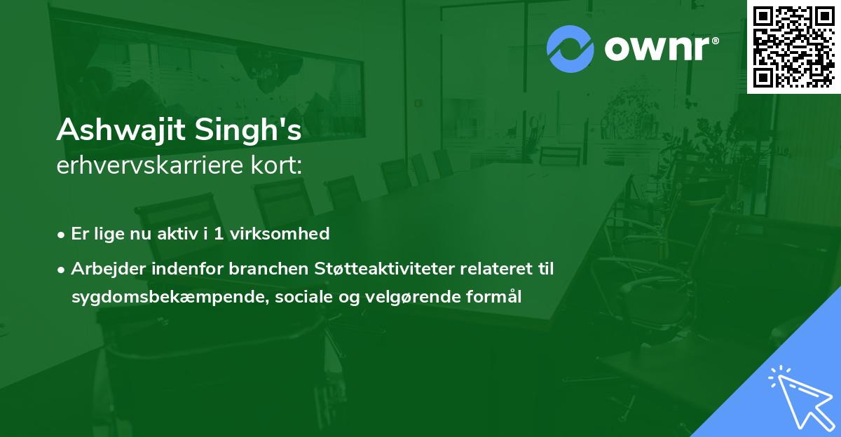 Ashwajit Singh's erhvervskarriere kort