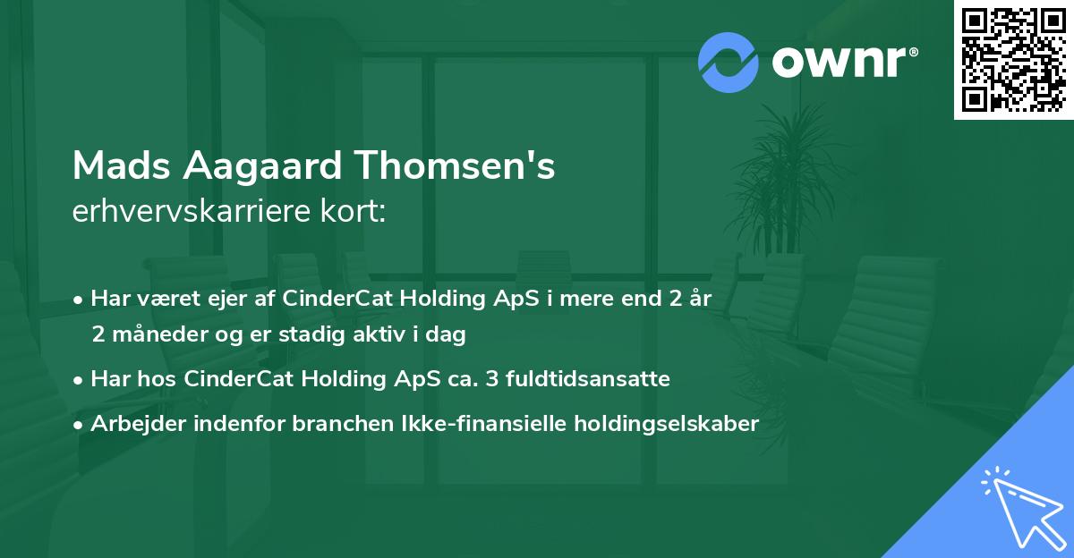 Mads Aagaard Thomsen's erhvervskarriere kort
