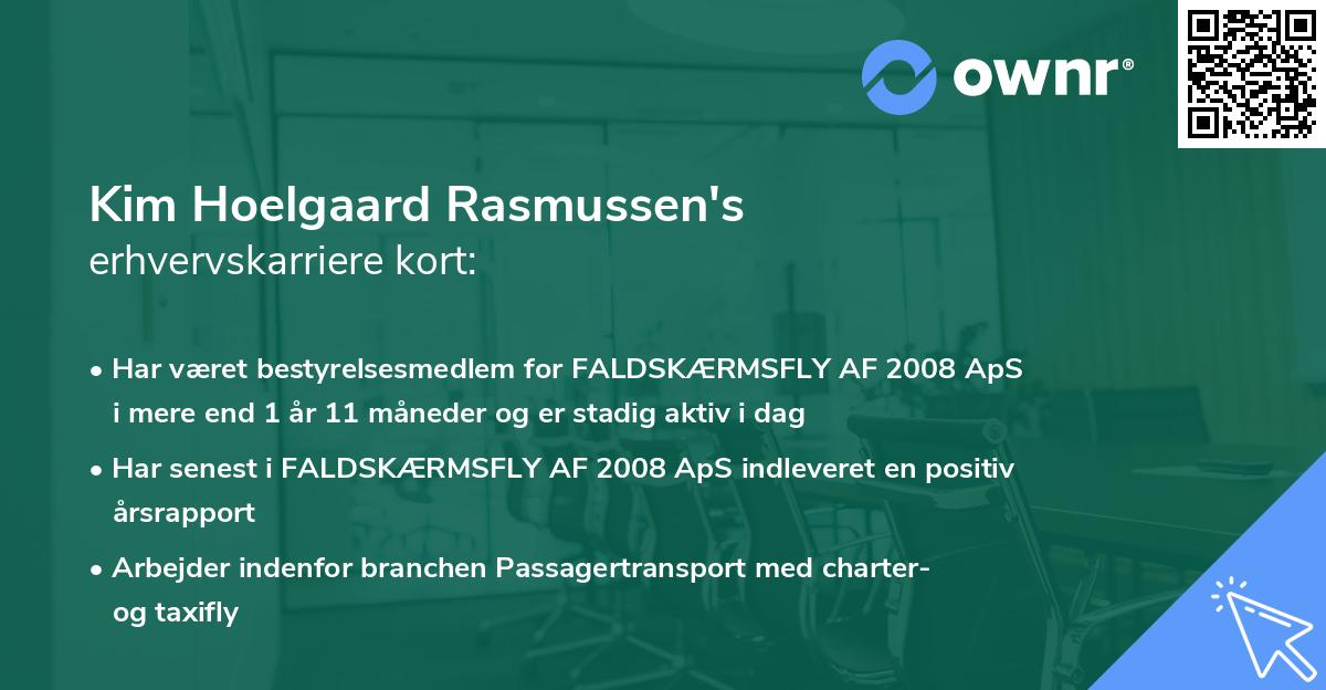 Kim Hoelgaard Rasmussen's erhvervskarriere kort