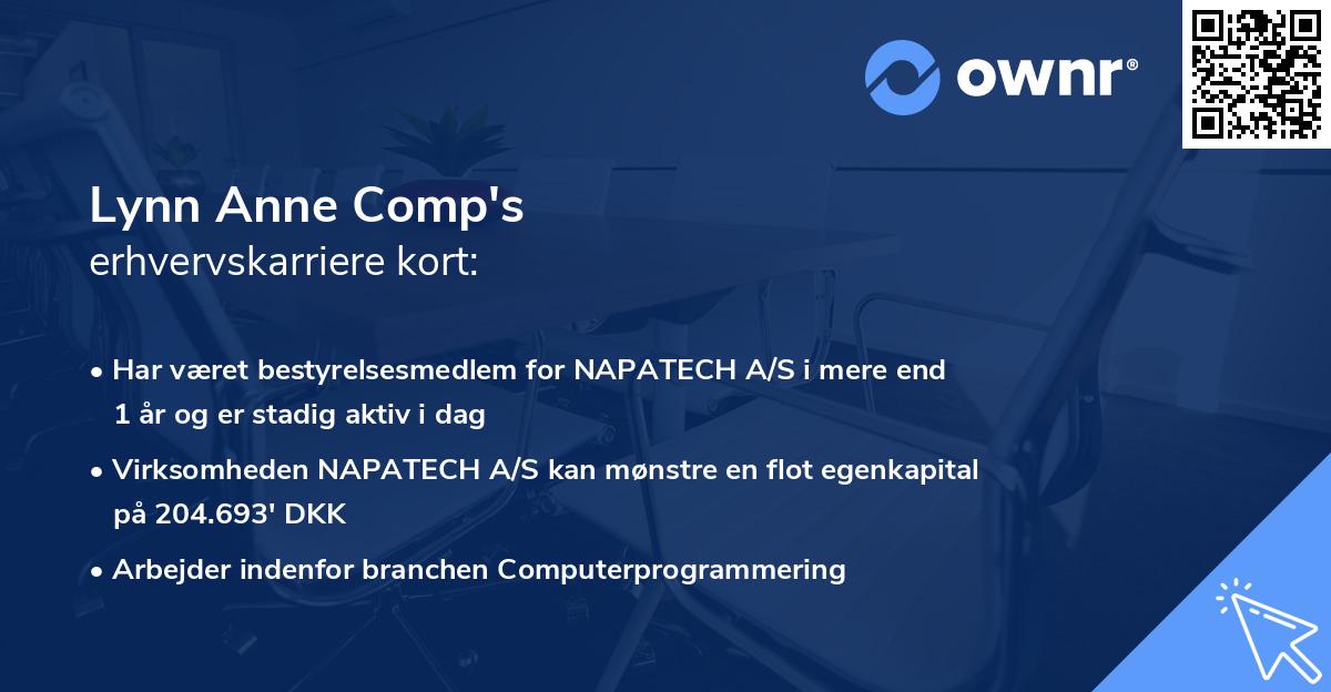 Lynn Anne Comp's erhvervskarriere kort