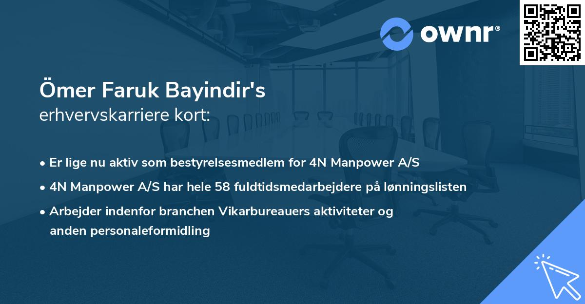 Ömer Faruk Bayindir's erhvervskarriere kort
