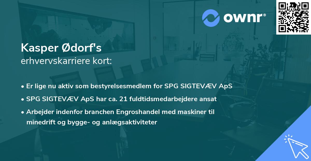 Kasper Ødorf's erhvervskarriere kort