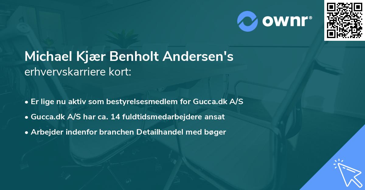 Michael Kjær Benholt Andersen's erhvervskarriere kort