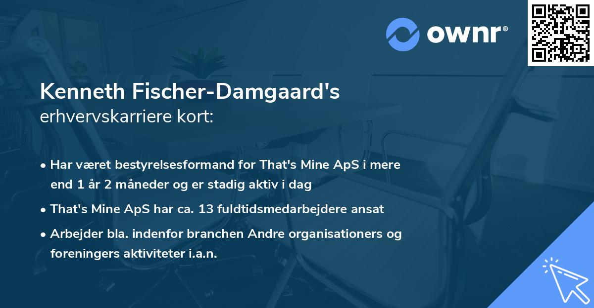 Kenneth Fischer-Damgaard's erhvervskarriere kort