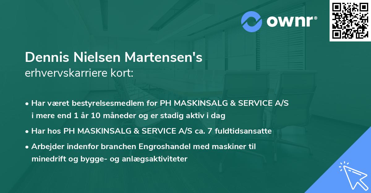 Dennis Nielsen Martensen's erhvervskarriere kort