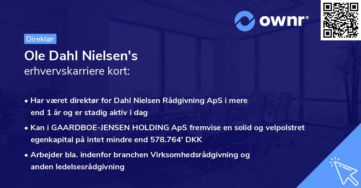 Ole Dahl Nielsen's erhvervskarriere kort