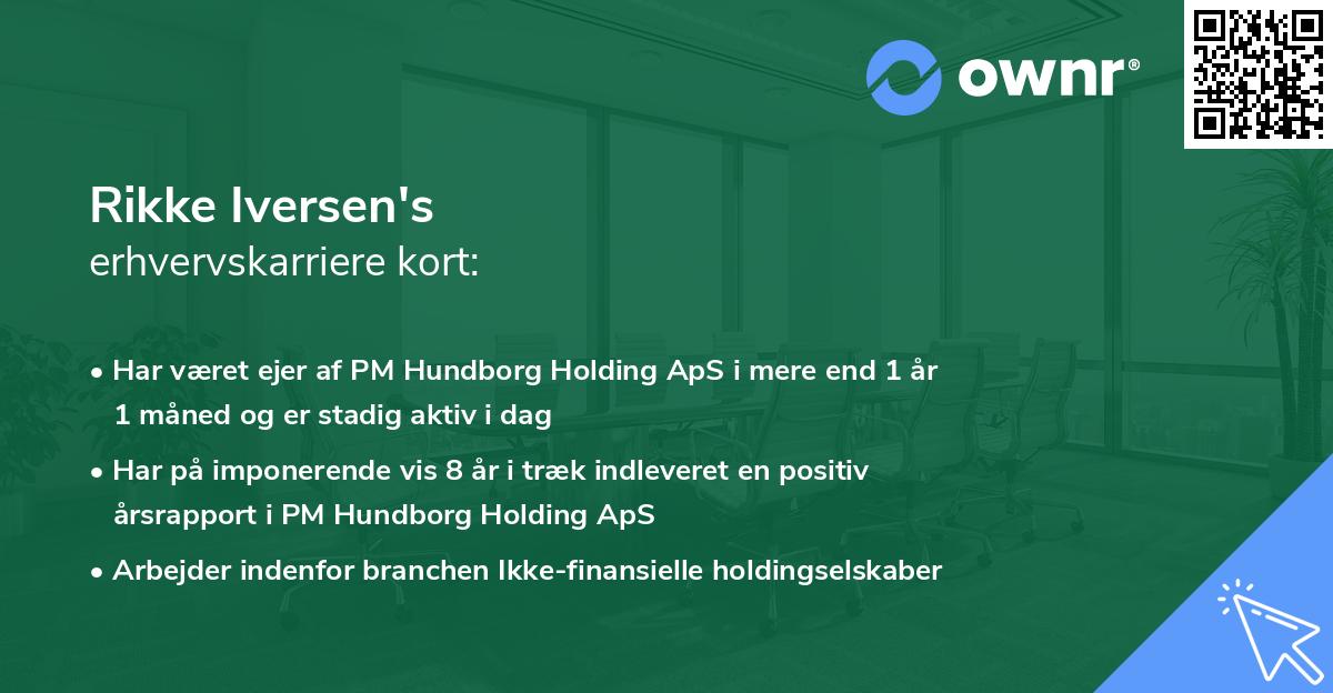 Rikke Iversen's erhvervskarriere kort