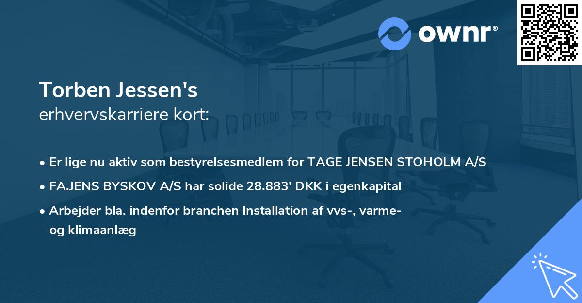 Torben Jessen's erhvervskarriere kort