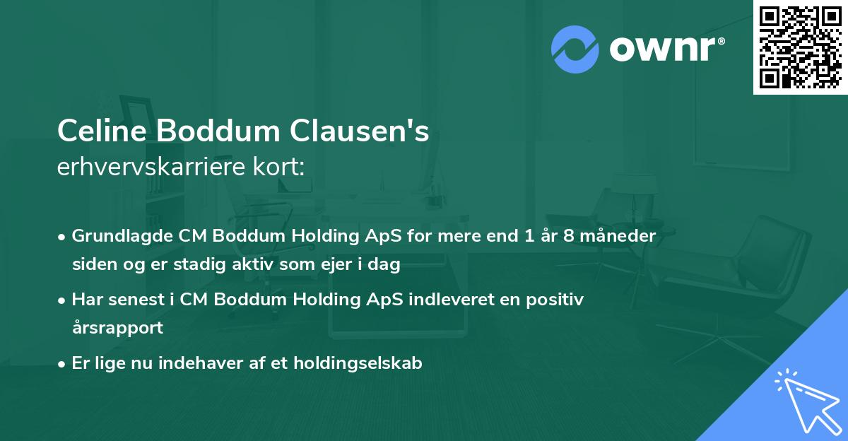 Celine Boddum Clausen's erhvervskarriere kort