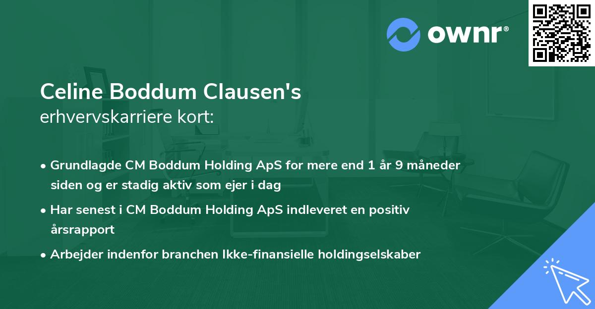 Celine Boddum Clausen's erhvervskarriere kort