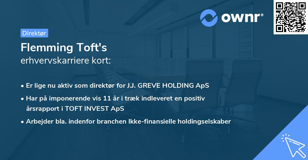 Flemming Toft's erhvervskarriere kort