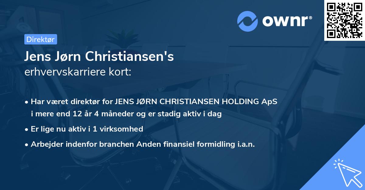 Jens Jørn Christiansen's erhvervskarriere kort