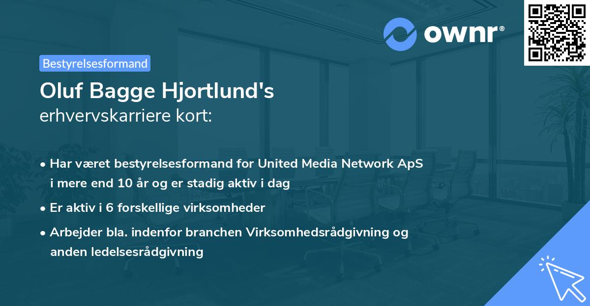 Oluf Bagge Hjortlund's erhvervskarriere kort