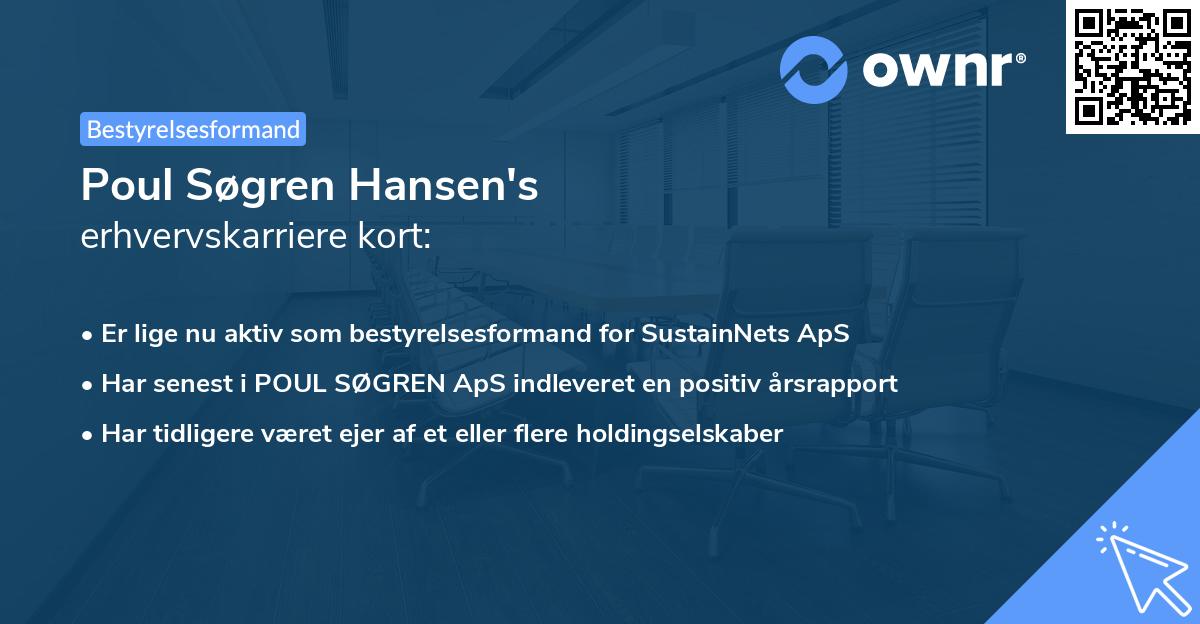 Poul Søgren Hansen's erhvervskarriere kort