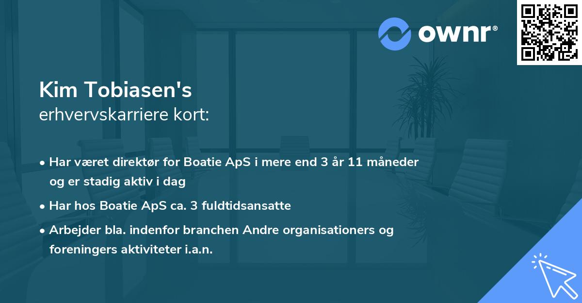 Kim Tobiasen's erhvervskarriere kort