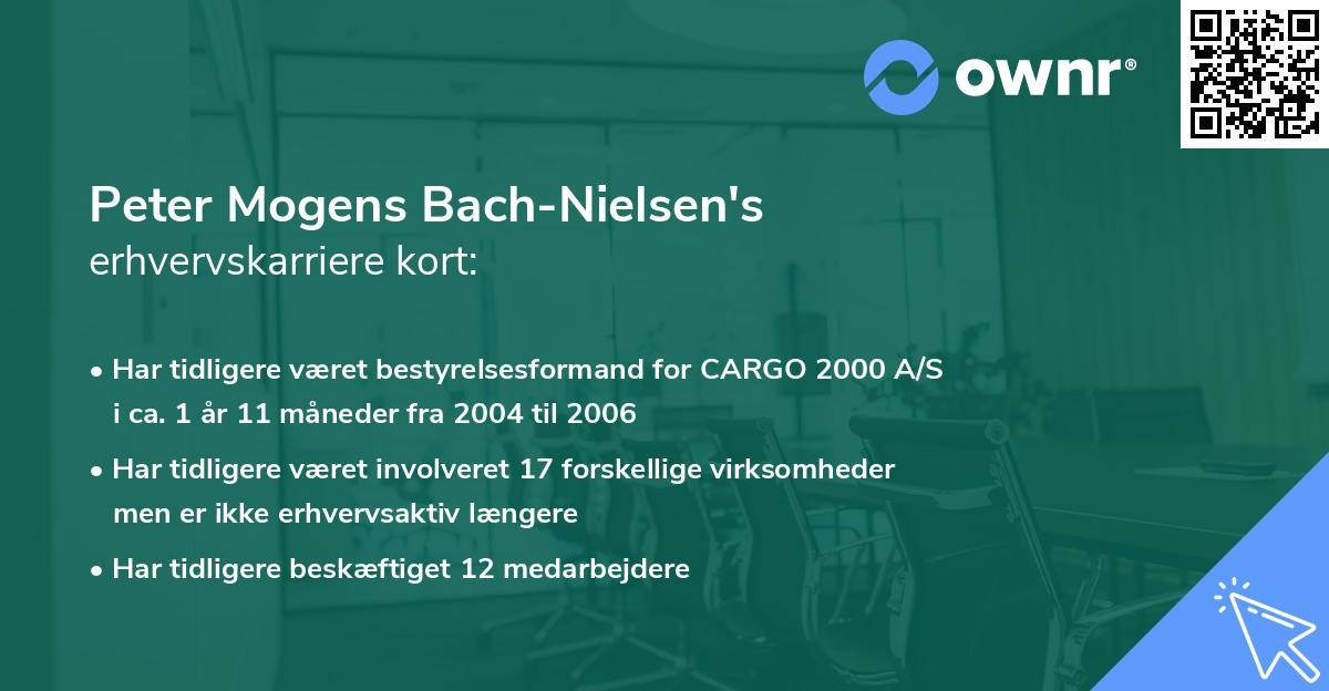 Peter Mogens Bach-Nielsen's erhvervskarriere kort